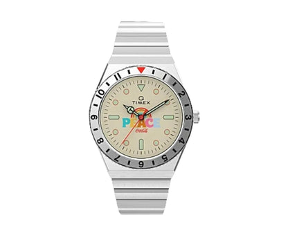 Timex Q x Coca-Cola Unity Collection Men Watch Stainless-Steel/Cream