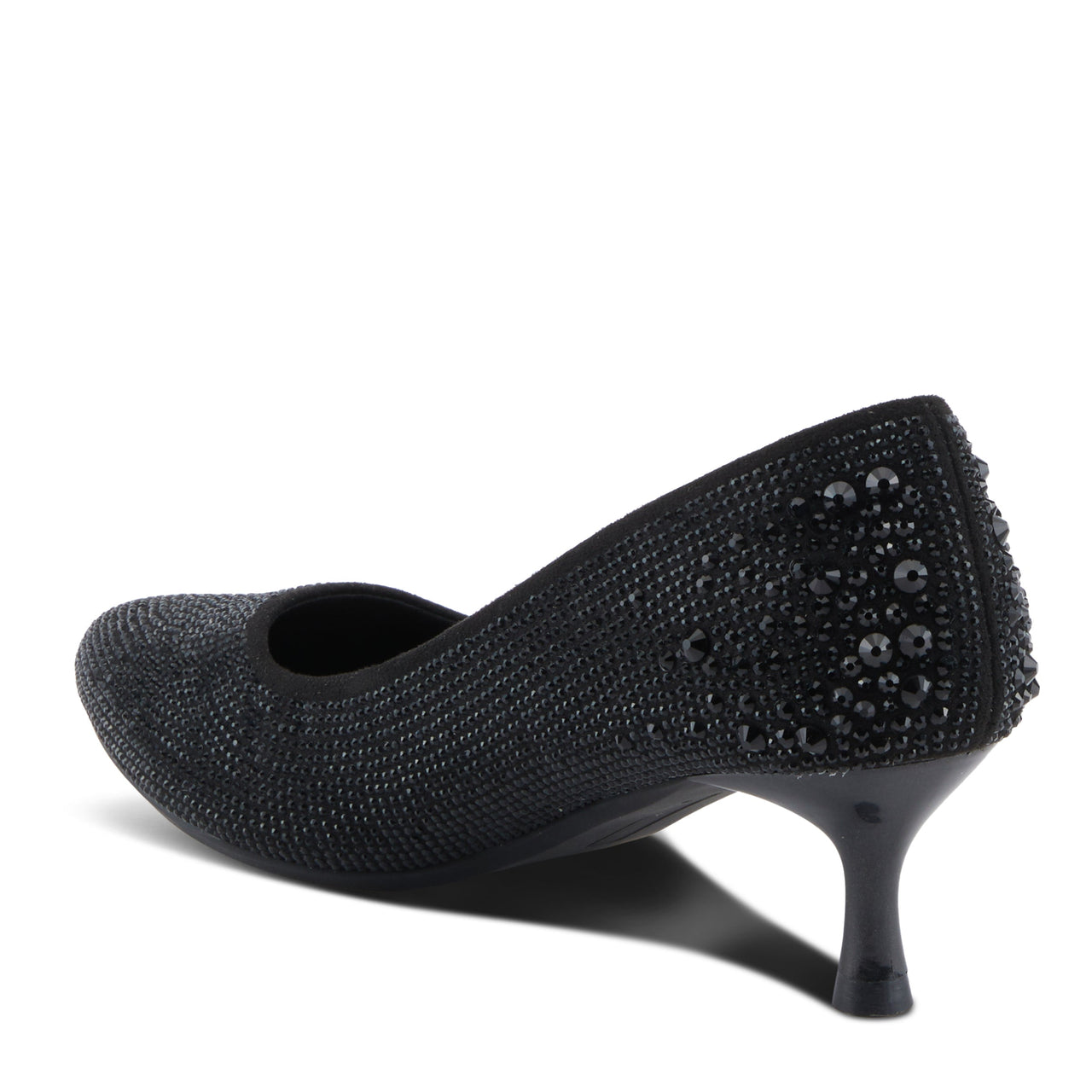 Glamorous Patrizia Tyanna shoes in sequin embellished black with high heel