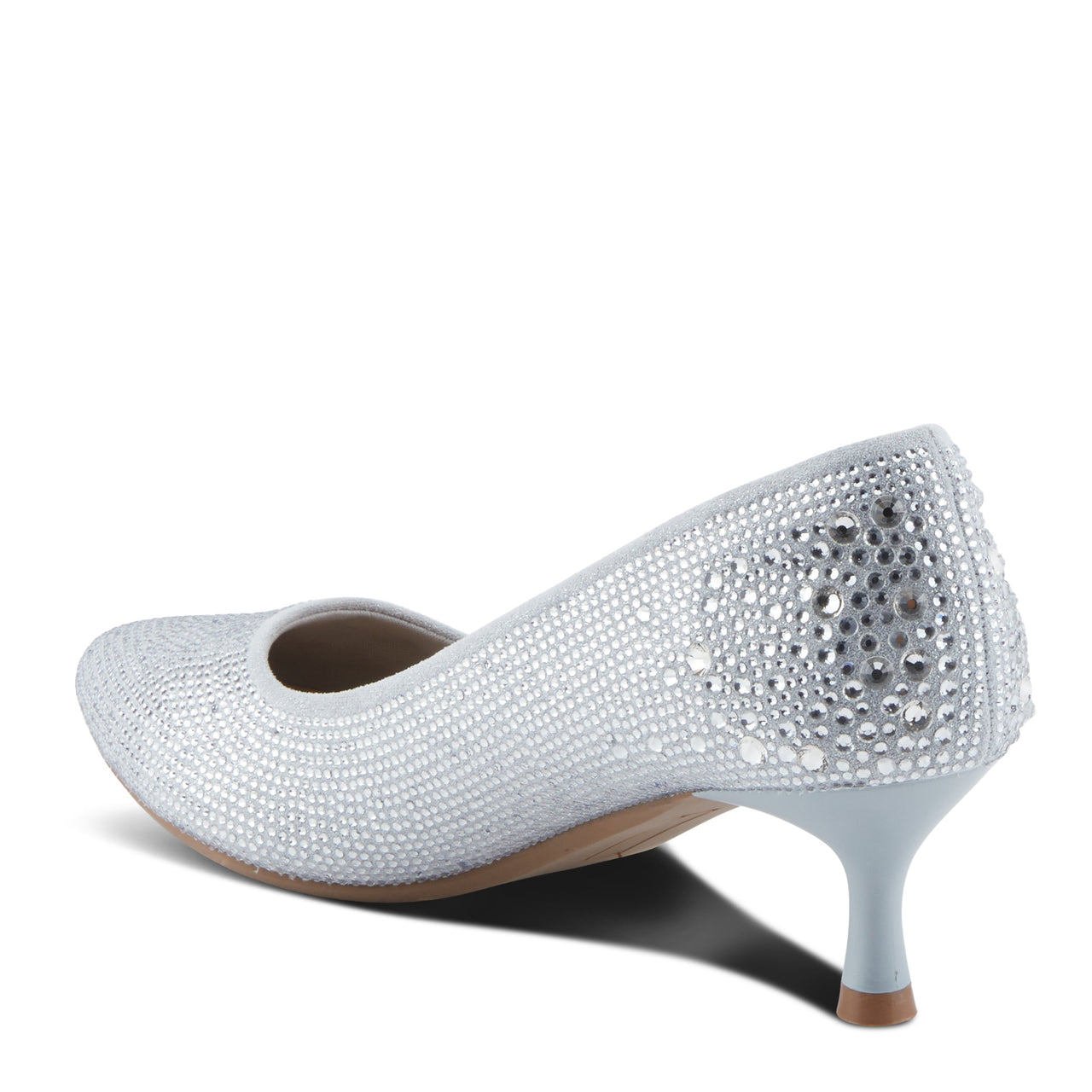 Fashionable Patrizia Tyanna shoes in metallic silver with platform sole