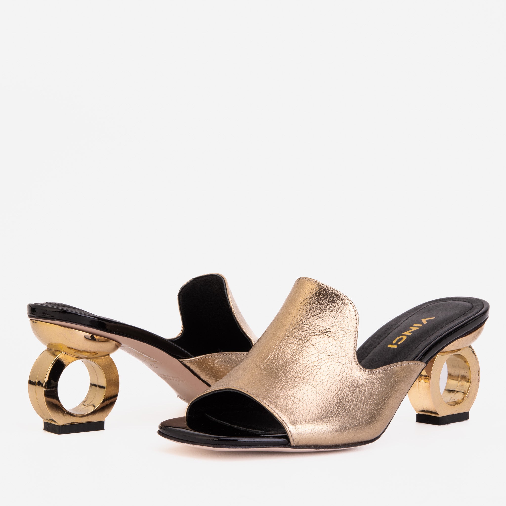 The Tory Gold Leather Women Sandal