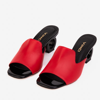 The Tory Red Leather Women Sandal