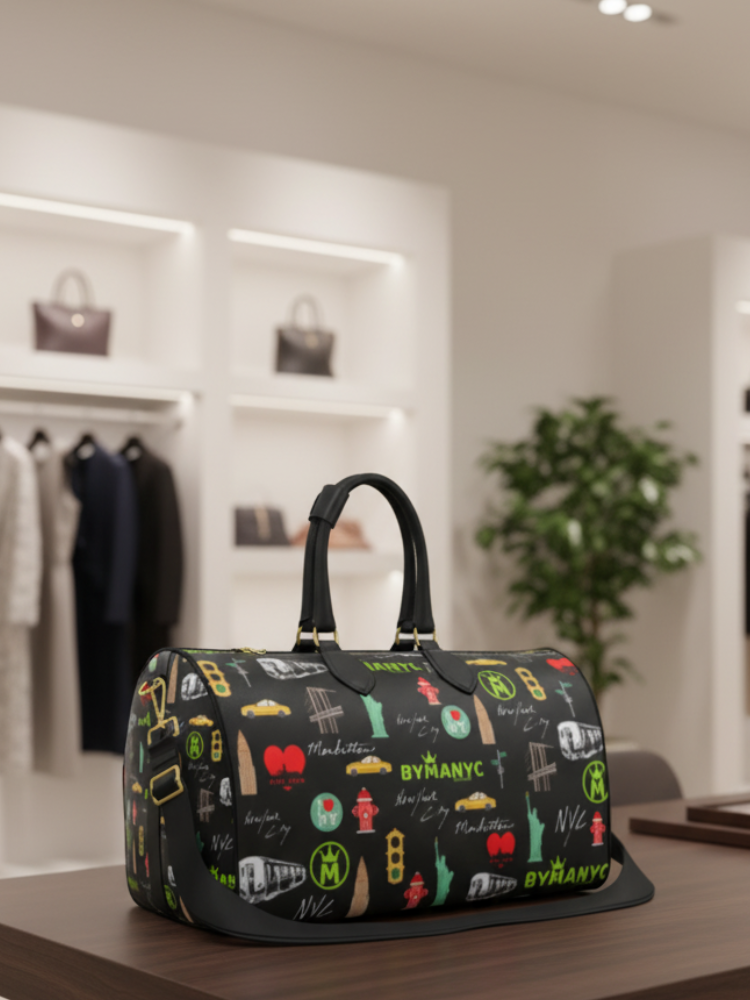 BYMANYC Cityscape Tote Bag Vegan Leather Manhattan Inspired