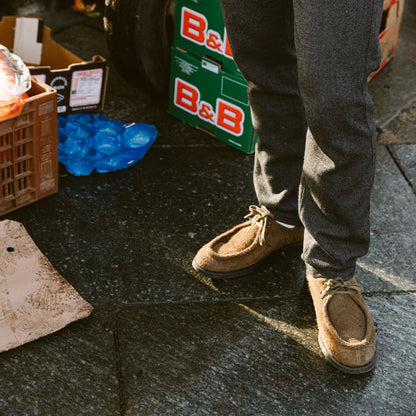 Del Toro Shoes Men's Antelope Textured Suede Tuscan Moc Boot