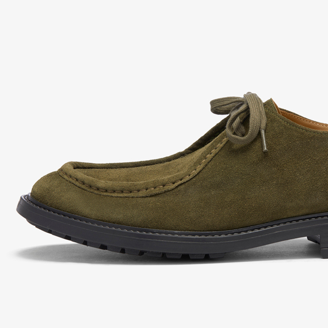 Del Toro Shoes Men's Olive Suede Tuscan Moc Boot