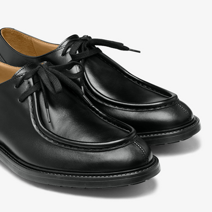 Del Toro Shoes Men's Black Leather Tuscan Moc Boot