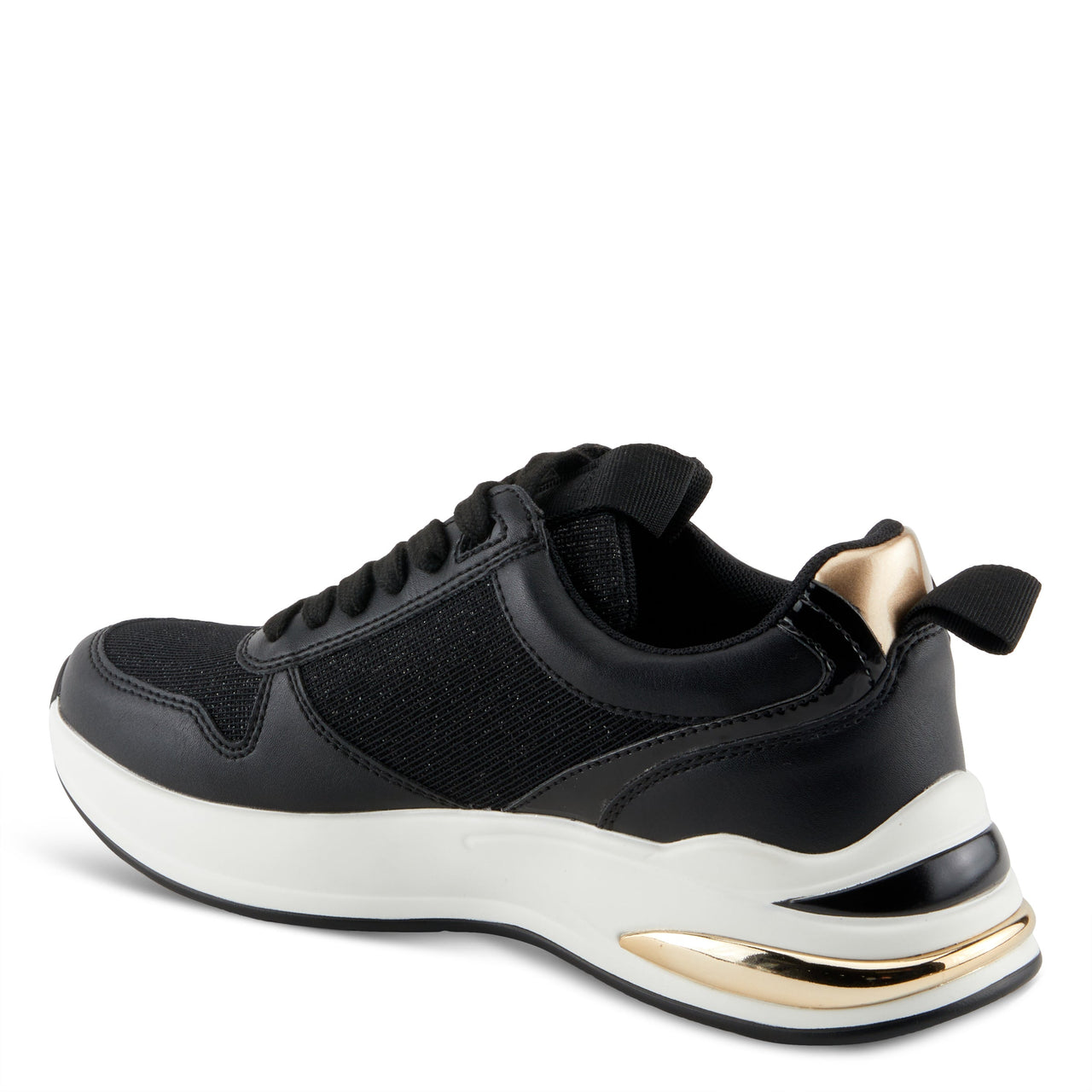 Black and white PATRIZIA URSA SNEAKERS with cushioned insole and durable rubber sole