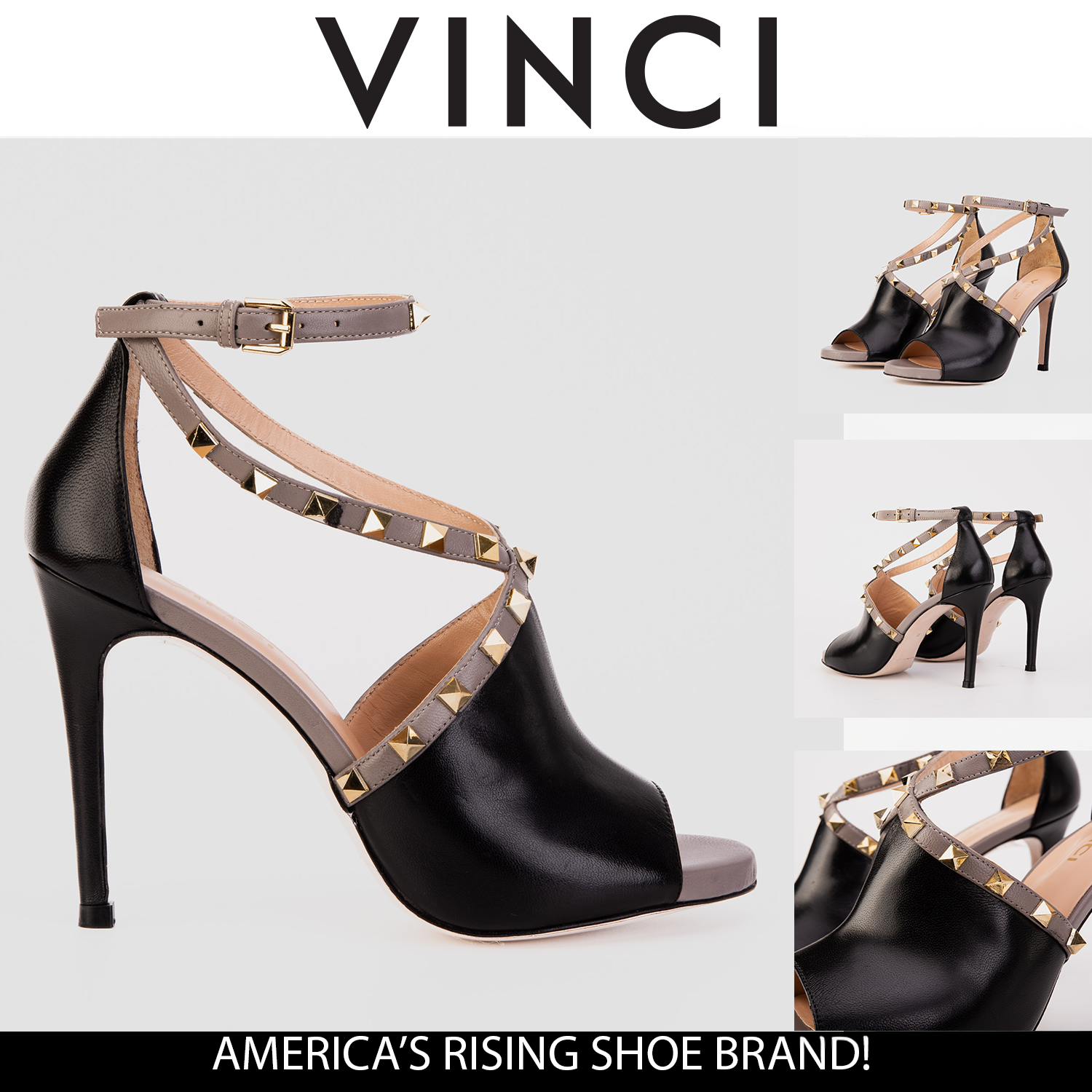 The Ribnica Black Leather Ankle Strap Women Sandal