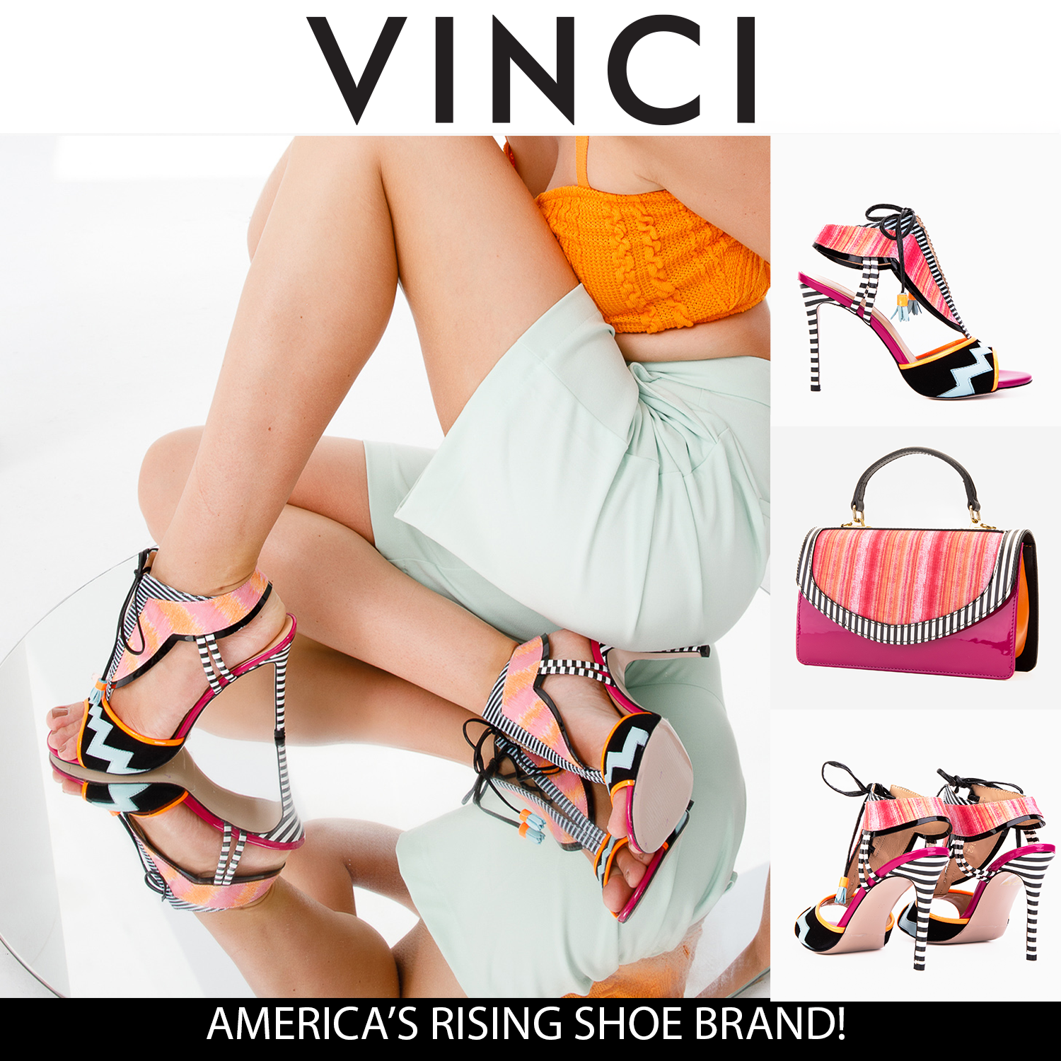 The Santa Amaro Multicolor T-Strap Lace-Up Leather Women Sandal