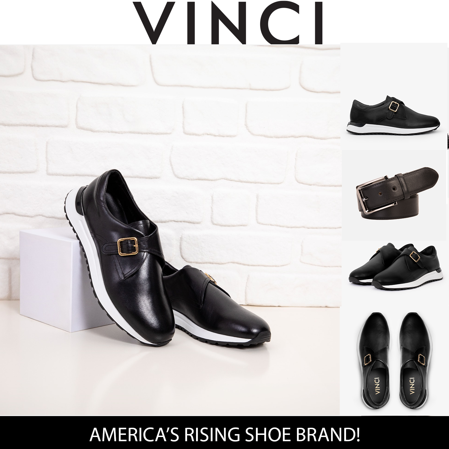 The Torino Black Leather Men Sneaker