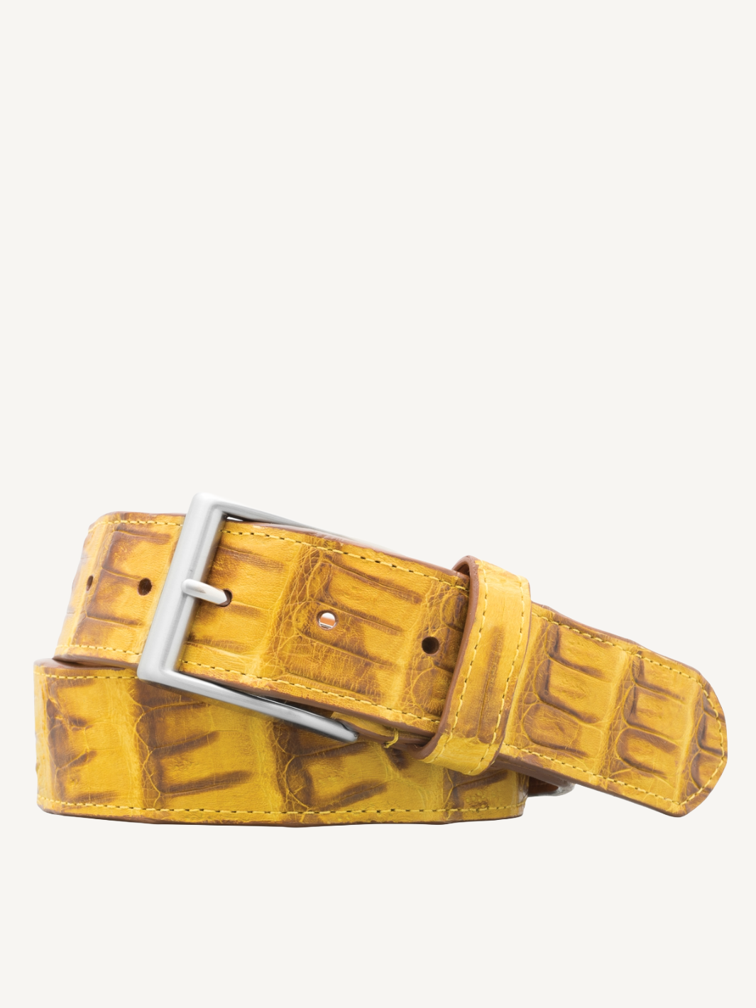 Sunflower Vintage Crocodile Tail Belt Deluxe Leather