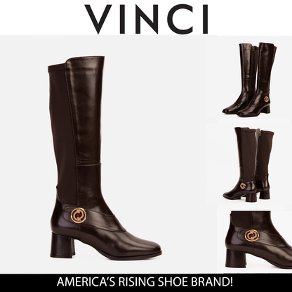 The Windsor Brown Leather Knee High Boot