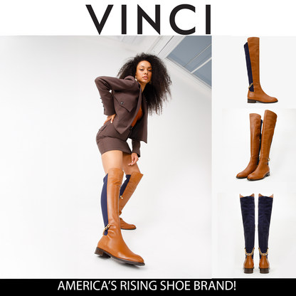 The Tallin Tan Leather Knee High Women Boot