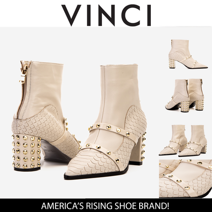 The Valentina Leather Block Heel Women Boot