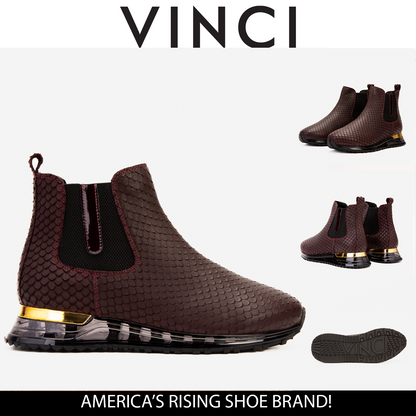The Panther Burgundy Leather Men Chelsea Boot