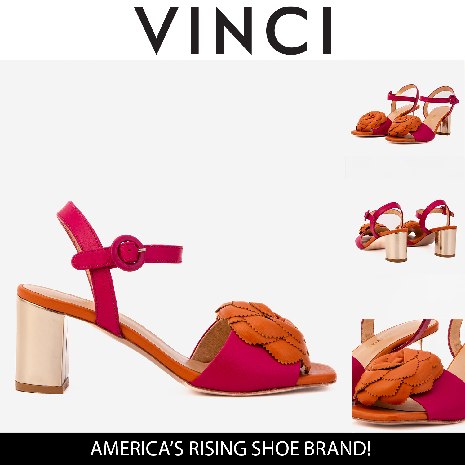 The Salerno Fuchsia Leather Women Sandal