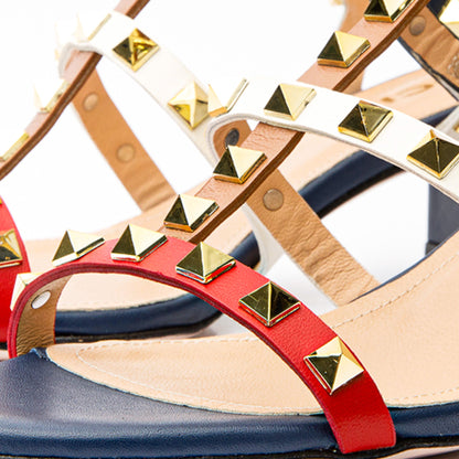 The Nejapa Multicolor Multi Strap Leather Women Sandal