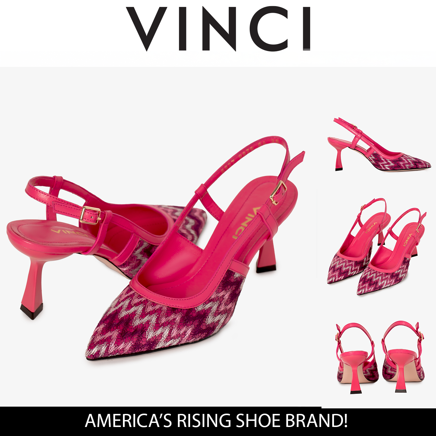 The Napoli Fuchsia Leather Slingback Women Sandal