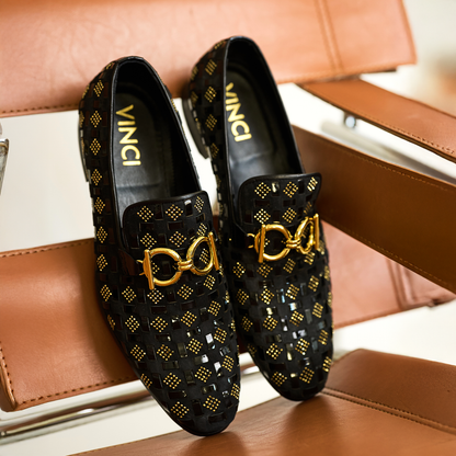 The Vicino Men Shoe Black Bit Dress Loafer