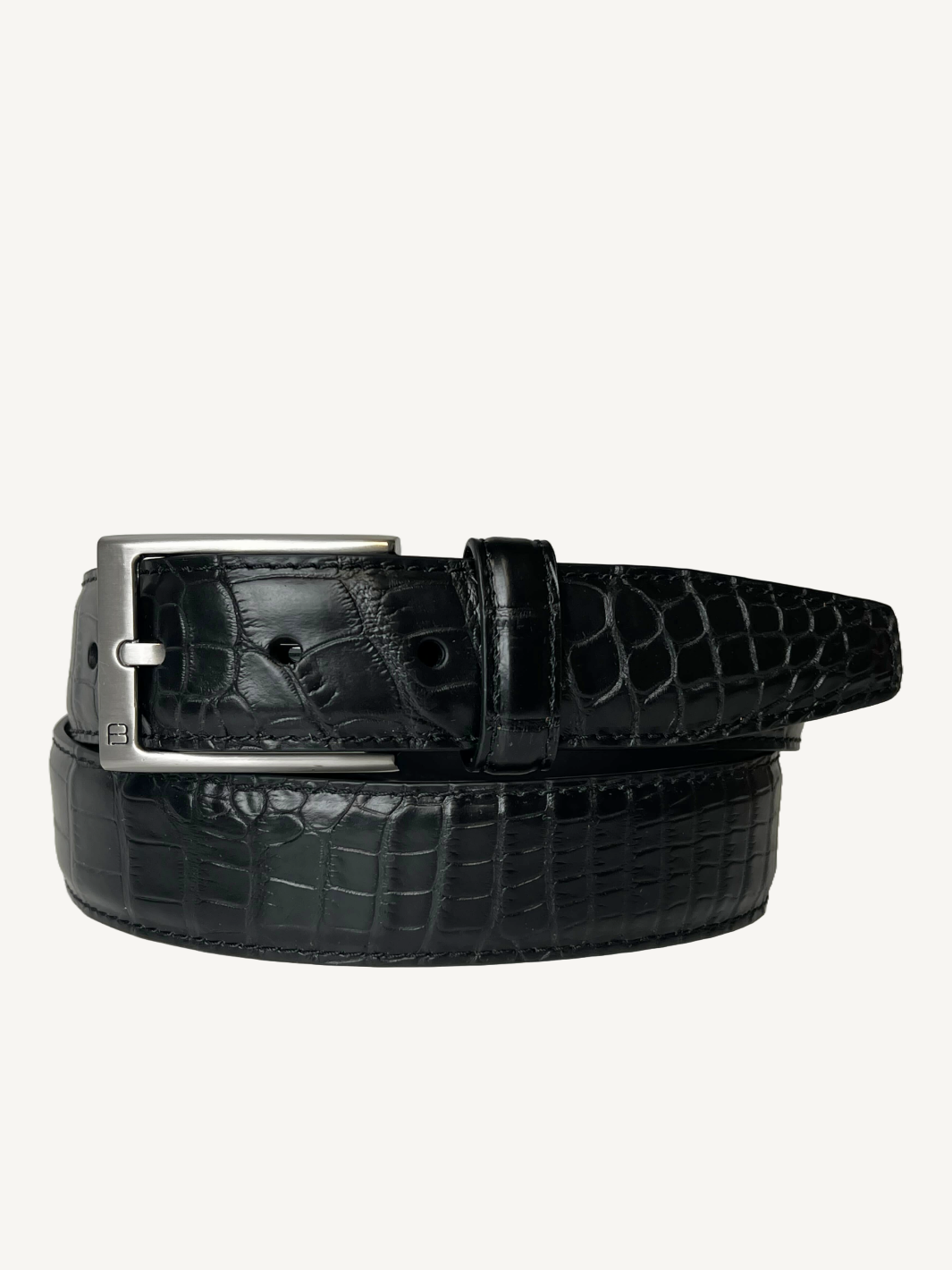 Bryant Park Genuine Alligator Leather Belt 1 3 8 Width Black