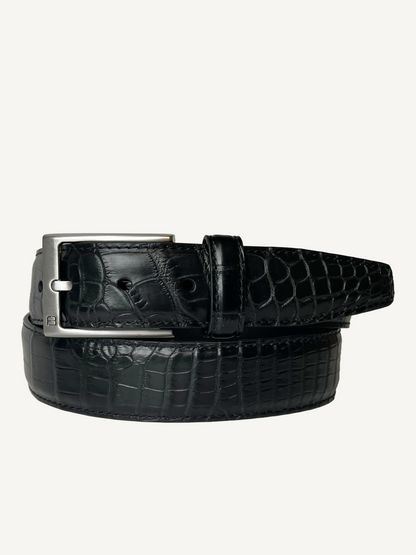 Bryant Park Genuine Alligator Leather Belt 1 3 8 Width Black