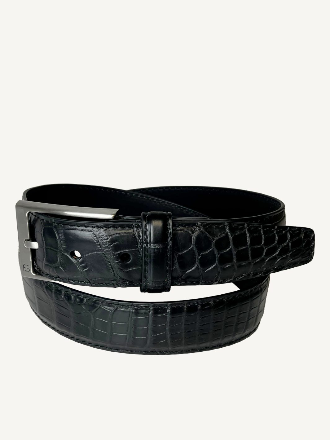 Bryant Park Genuine Alligator Leather Belt 1 3 8 Width Black