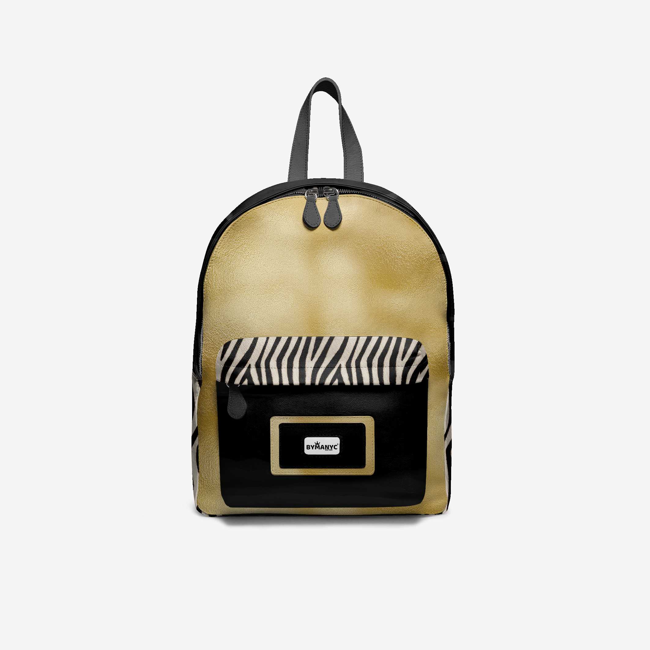 Vegan Backpack SoHo Gold by BYMANYC ® New York – Handmade Italy