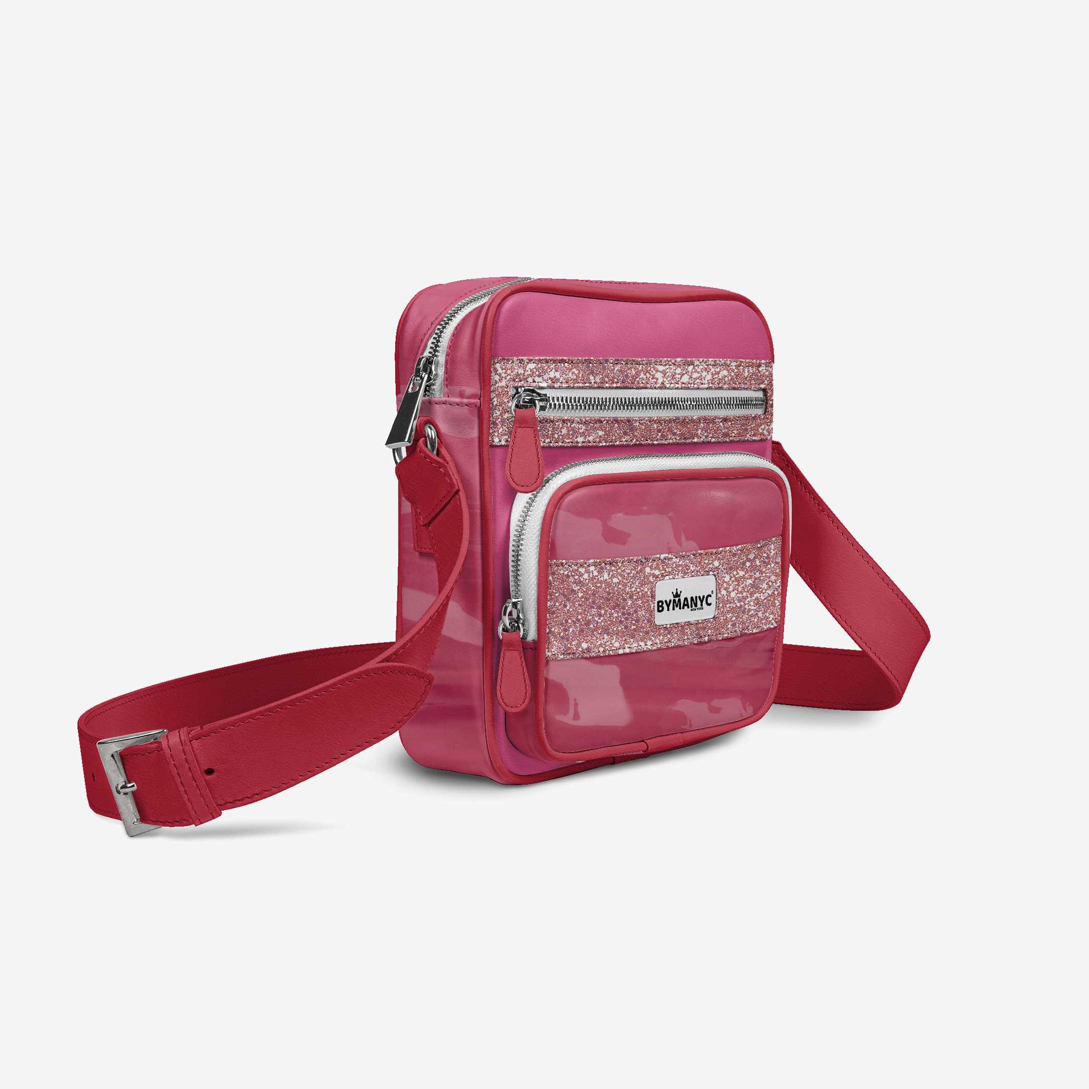 Vegan Pink Cross-Body Designer Shoulderbag | BYMANYC ® New York Luxury
