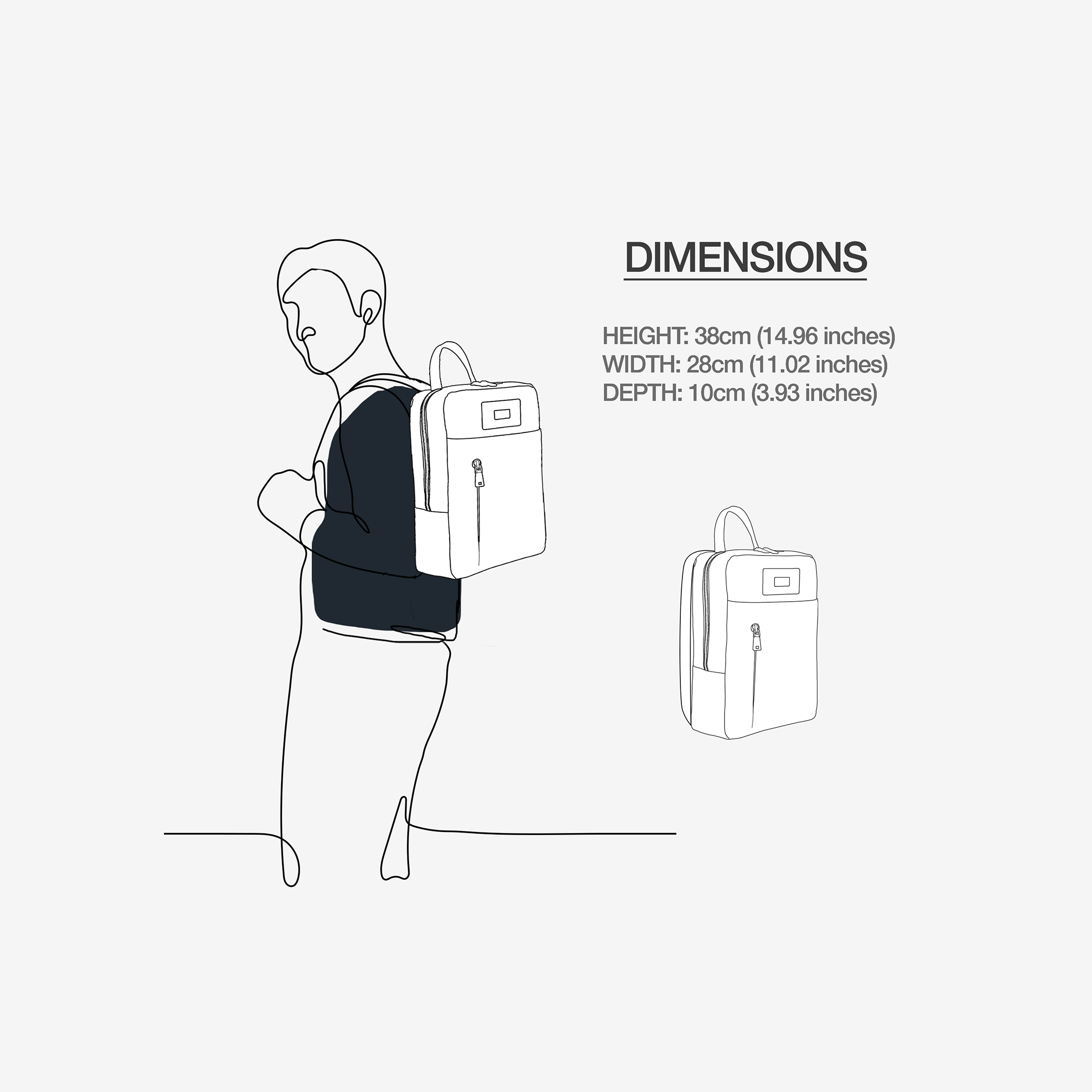 Vegan Urban Laptop Backpack 16” | BYMANYC ® New York Skyline Flow