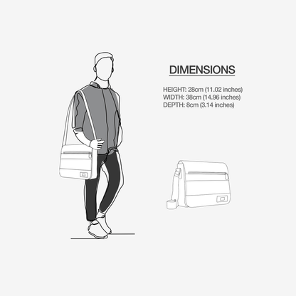 BYMANYC New York Downtown Edge Vegan Leather Messenger 16in