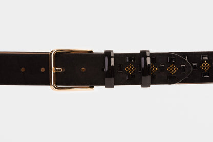 The Vicino Black Leather Belt