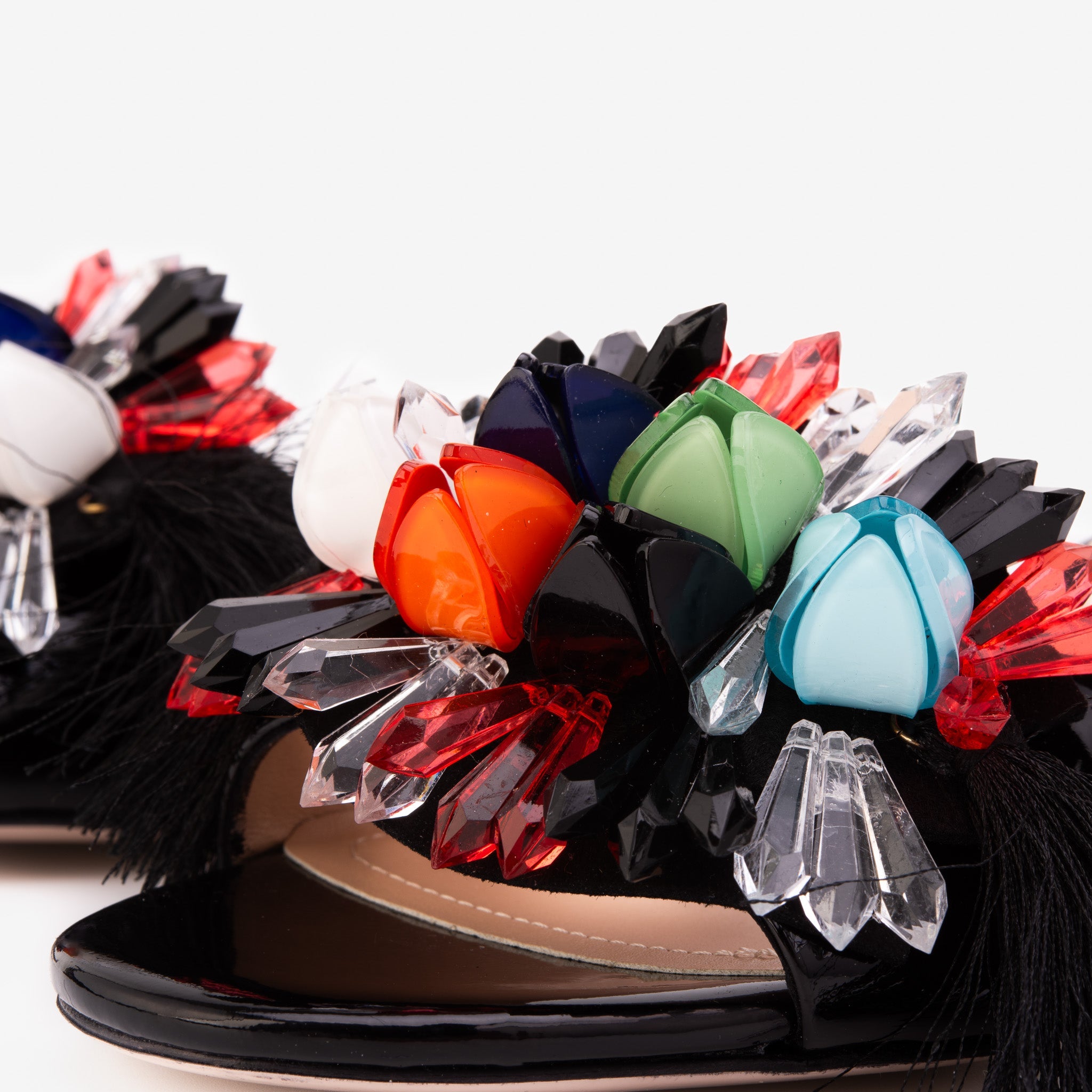 The Vigo Black Leather Block Heel Women Sandal