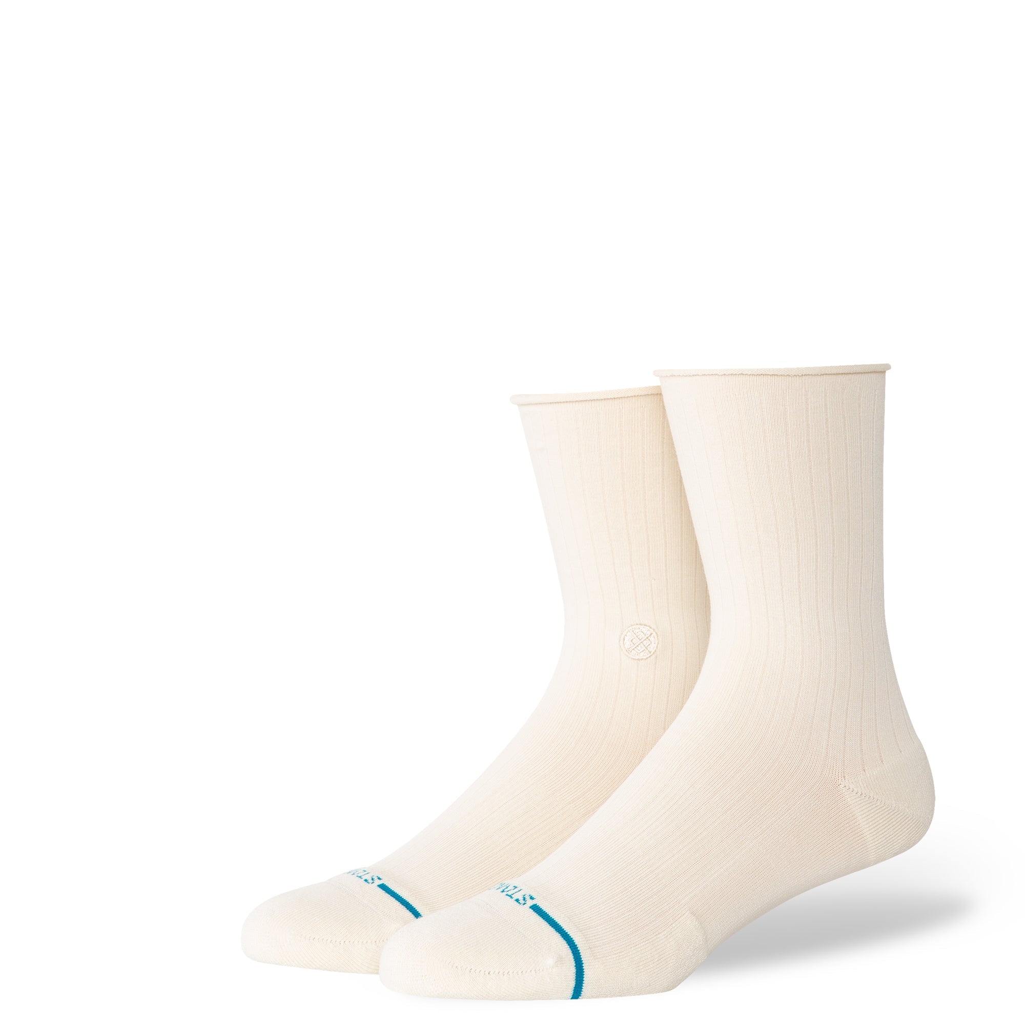 Stance Rolled Cuff Quarter Socks - Ivory