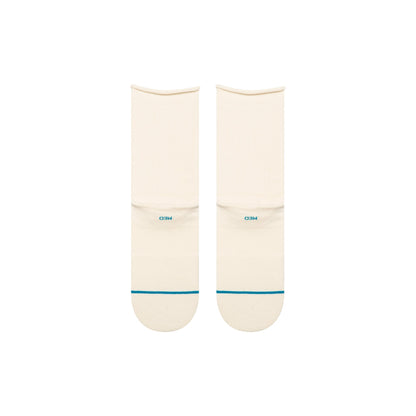 Stance Rolled Cuff Quarter Socks - Ivory