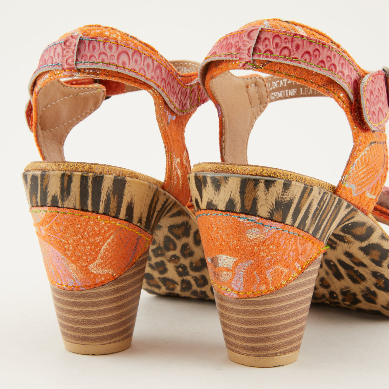 L'Artiste Wildcat Sandals with stacked heel and rubber outsole