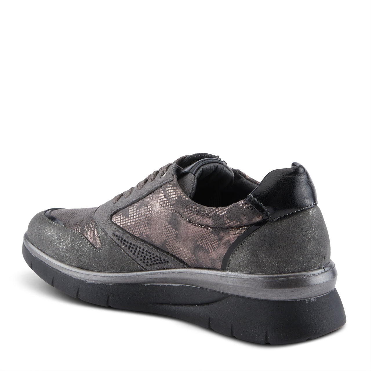 FLEXUS WYCLEF SNEAKERS in taupe with breathable perforated design and flexible slip-resistant outsole