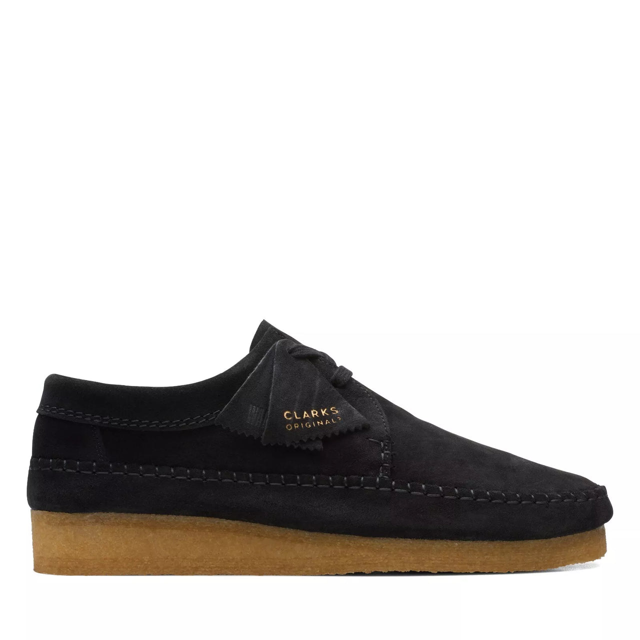 Clarks Originals Weaver Men's Black Suede Moc Shoes 26165081 - stylish and comfortable footwear for men with durable black suede material and classic moc design