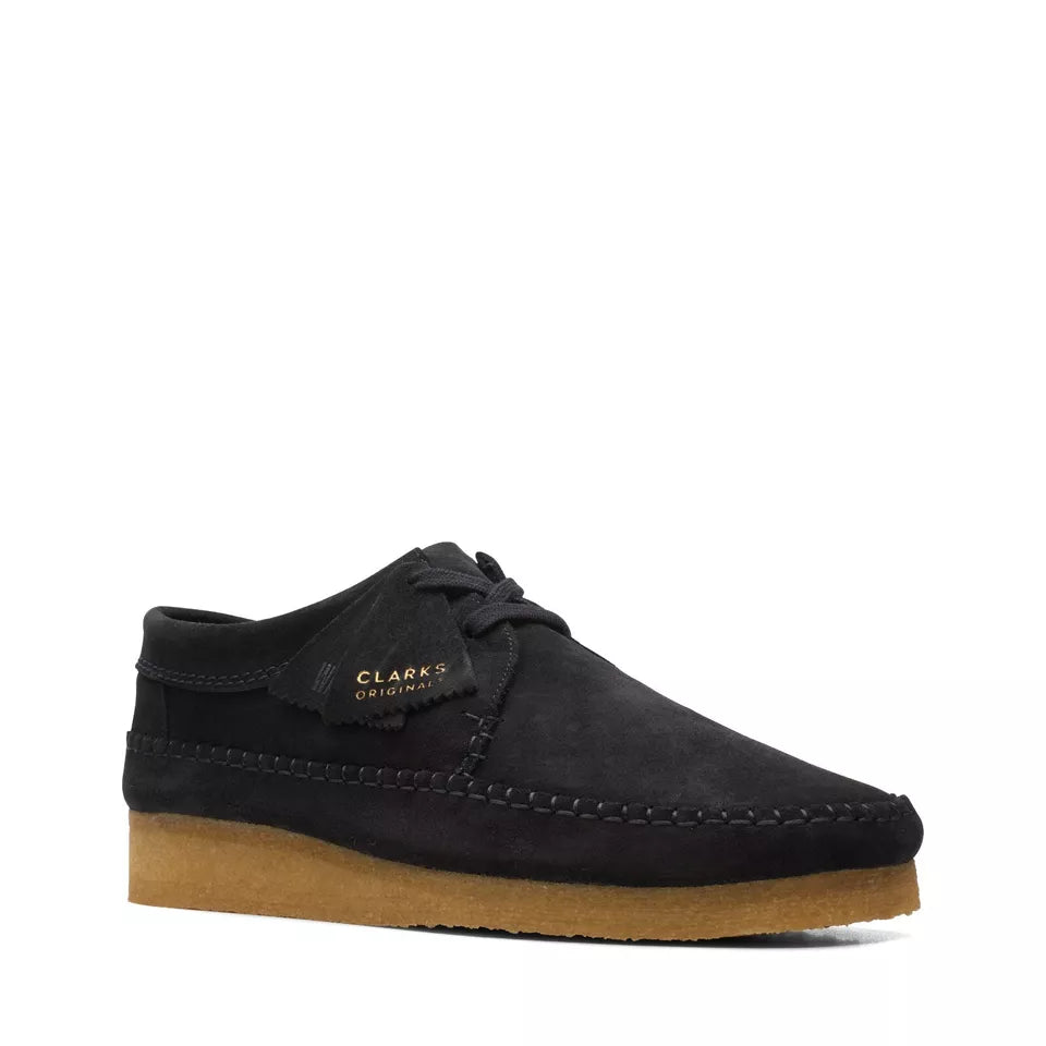 Clarks Originals Weaver Men's Black Suede Moc Shoes 26165081 - stylish and durable footwear for men with a classic moc design