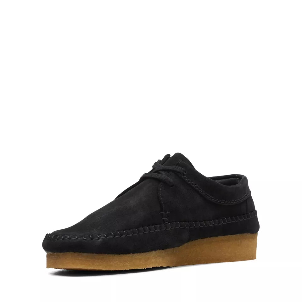 Clarks Originals Weaver Men's Black Suede Moc Shoes 26165081 with classic design and comfortable fit