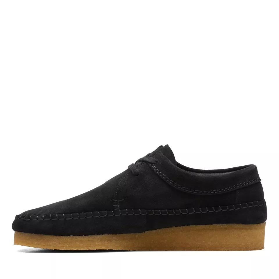 Clarks Originals Weaver Men's Black Suede Moc Shoes 26165081 - stylish and comfortable footwear for men, perfect for casual and formal occasions