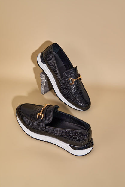 The Padova Black Leather Men Sneaker