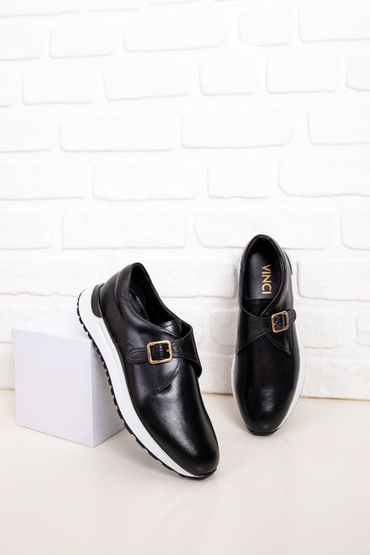 The Torino Black Leather Men Sneaker