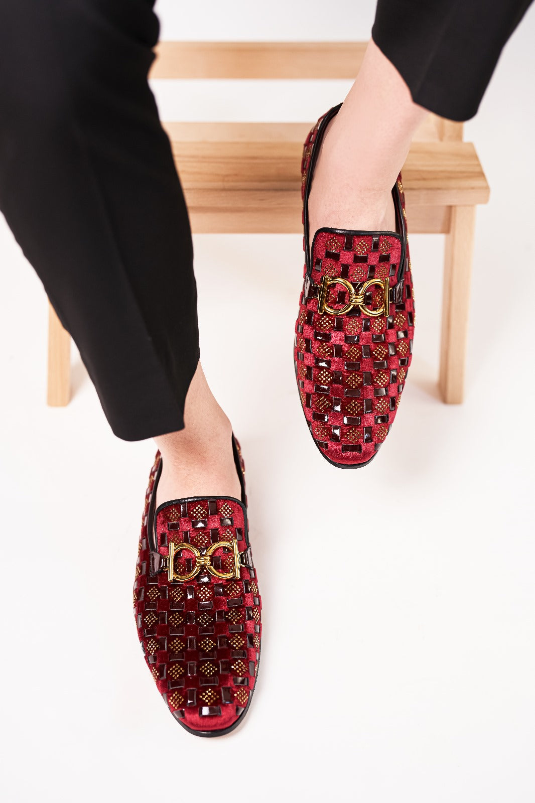 The Vicino Shoe Burgundy Bit Dress Loafer Limited Edition Men Shoe