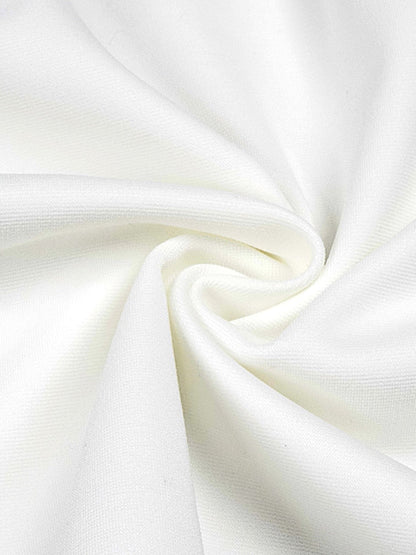 White Sequin Off-Shoulder Evening Gown For Women, Slim Fit, Midtown, BYMANYC New York.