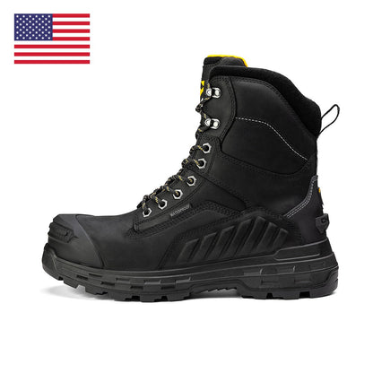 Wildwood 8” Waterproof Composite Toe Black Boot - Made in USA