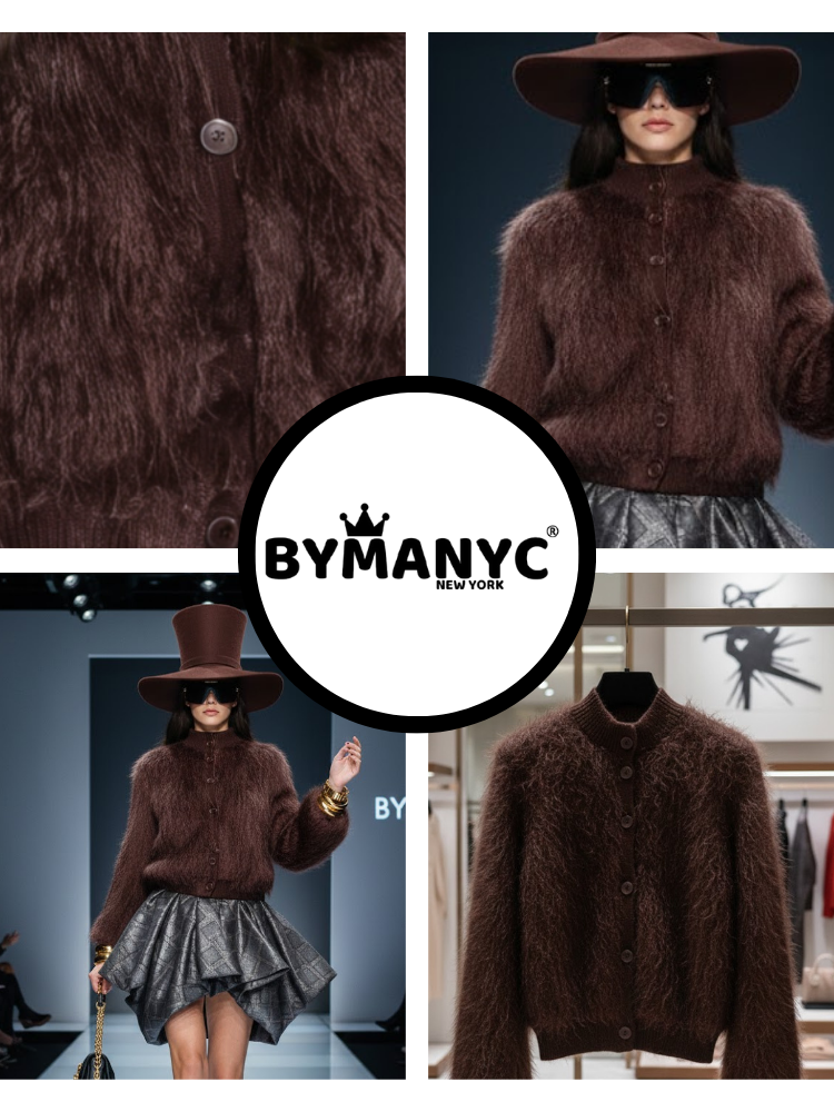 BYMANYC New York Gramercy Women’s Brown Stand Up Collar Jacket