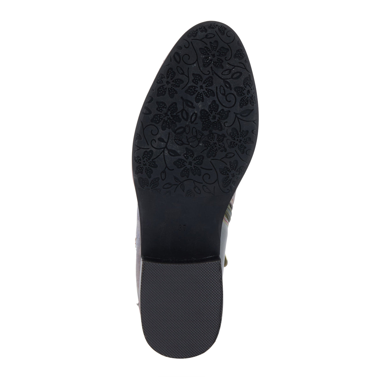 Stylish L'ARTISTE XENIA SHOES featuring hand-painted leather and cushioned insoles