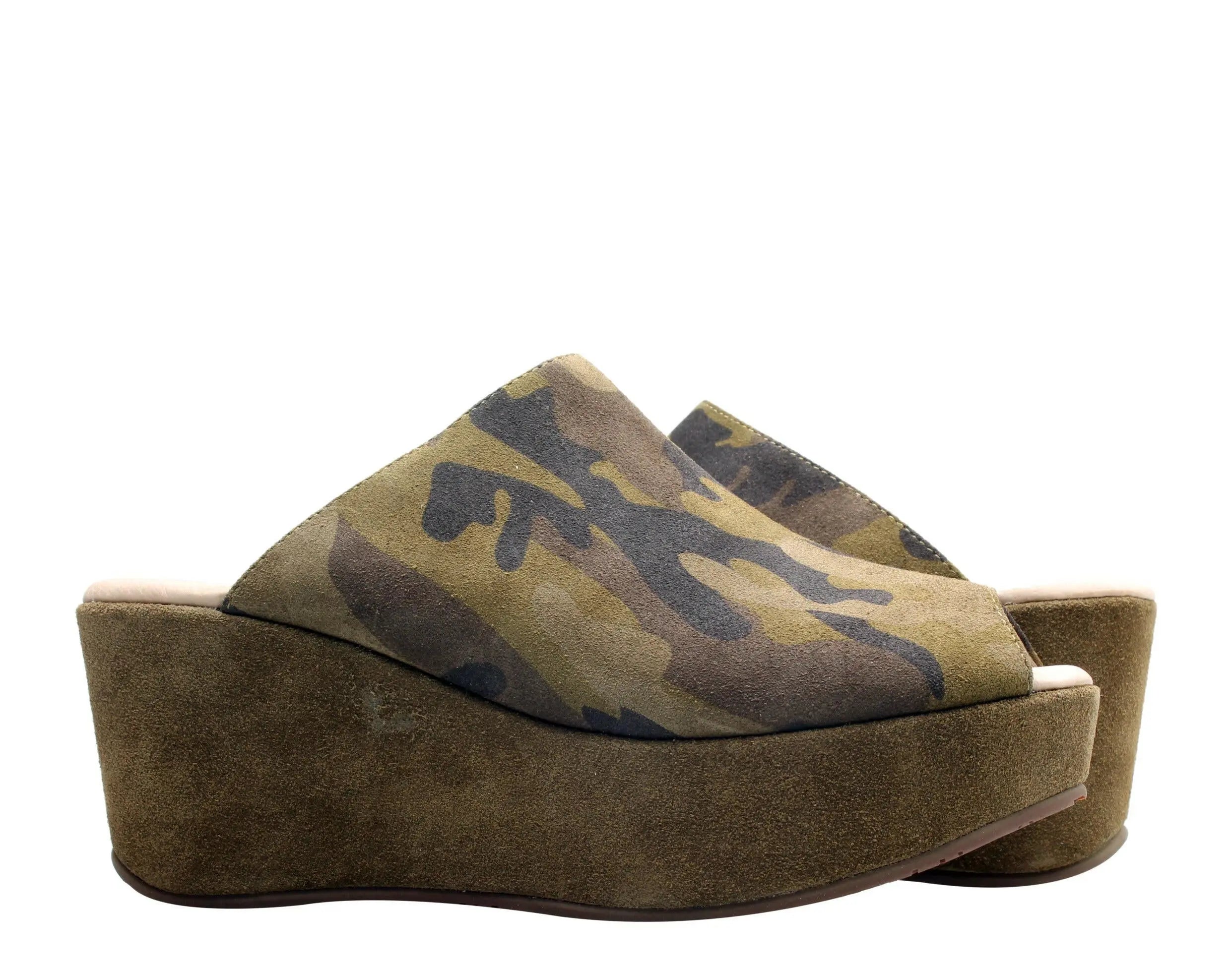 Chocolat Blu Yiona Women's Suede Wedge Sandals Classic Comfort