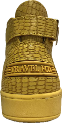 Thumbnail for Travel Fox Malibu Mid Top Sneakers Men's Yellow Nappa Leather 915601-011