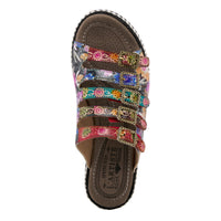 Thumbnail for L'ARTISTE ZAZZERA SLIDE SANDALS