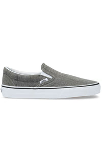 Thumbnail for Classic slip-on herringbone shoes in grey and true white color